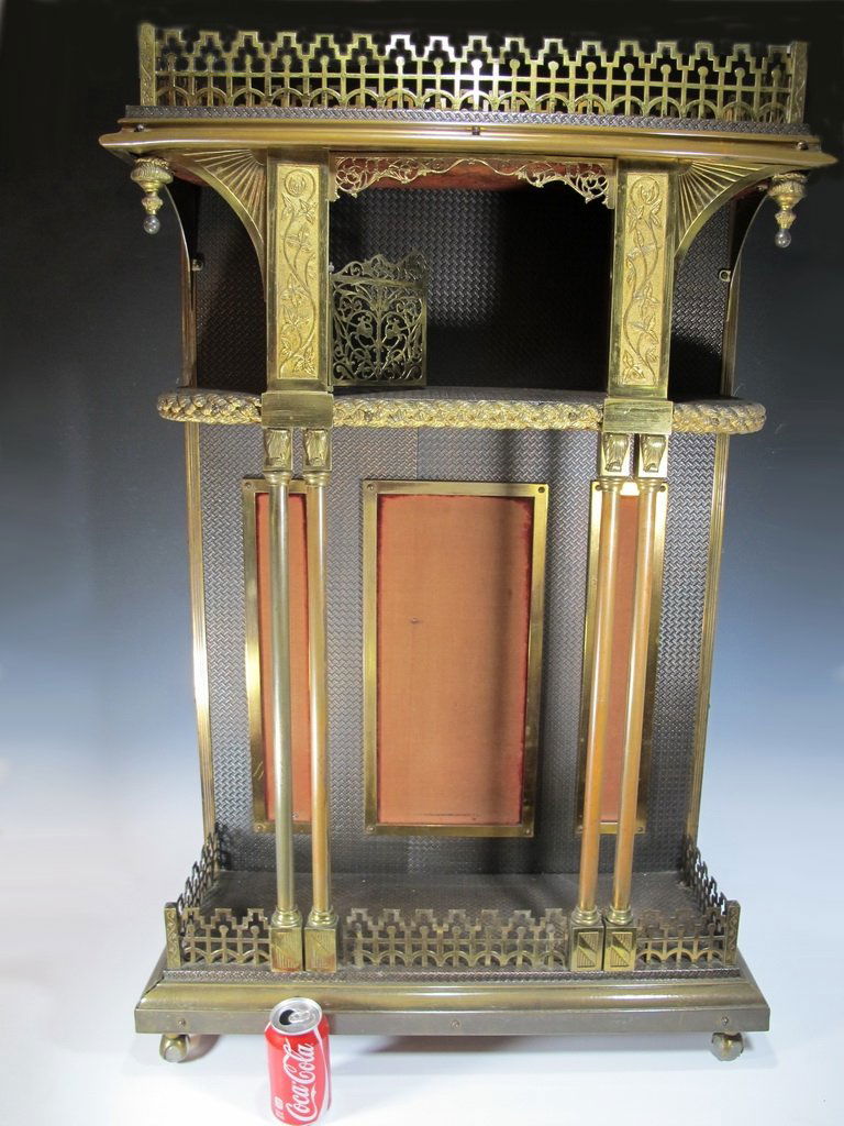 Rare huge antique bronze wall cabinet (1 of 10)