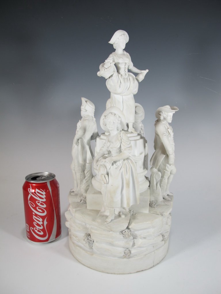 Old European bisque group statue (1 of 7)