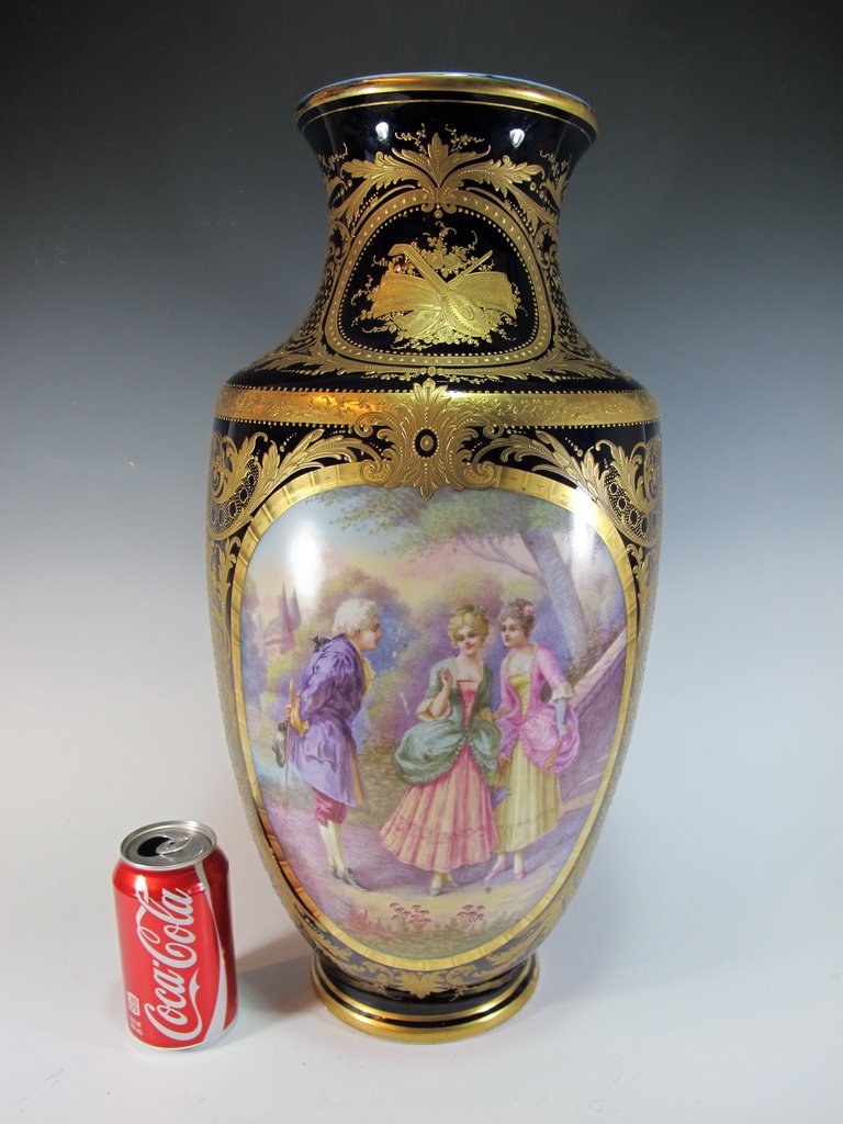 19th C French Sevres porcelain vase (1 of 9)
