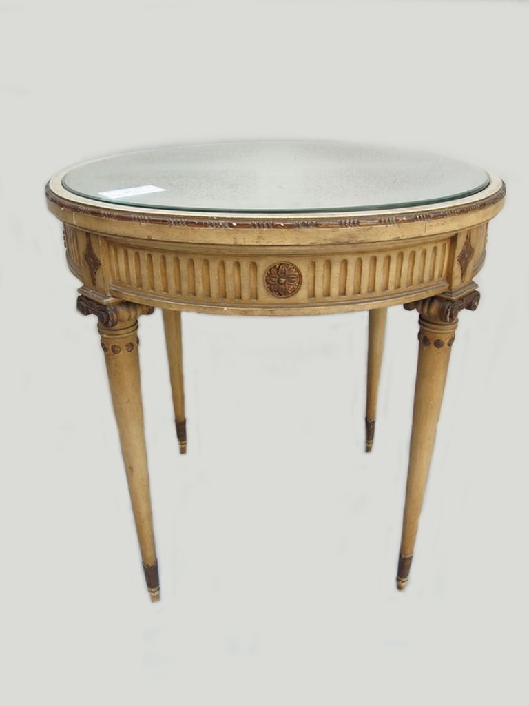 Antique French Louis XVI patinated table (1 of 5)