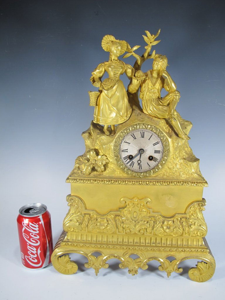 19th C. French bronze mantel clock (1 of 7)