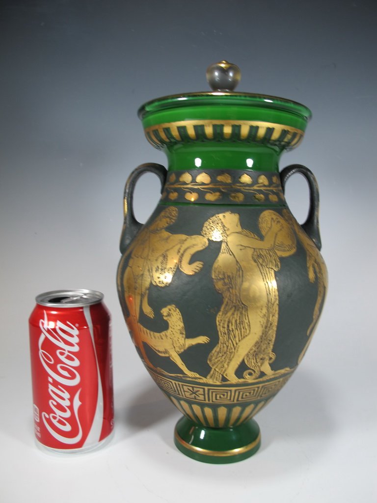 Antique Moser gilt glass jar (1 of 10)