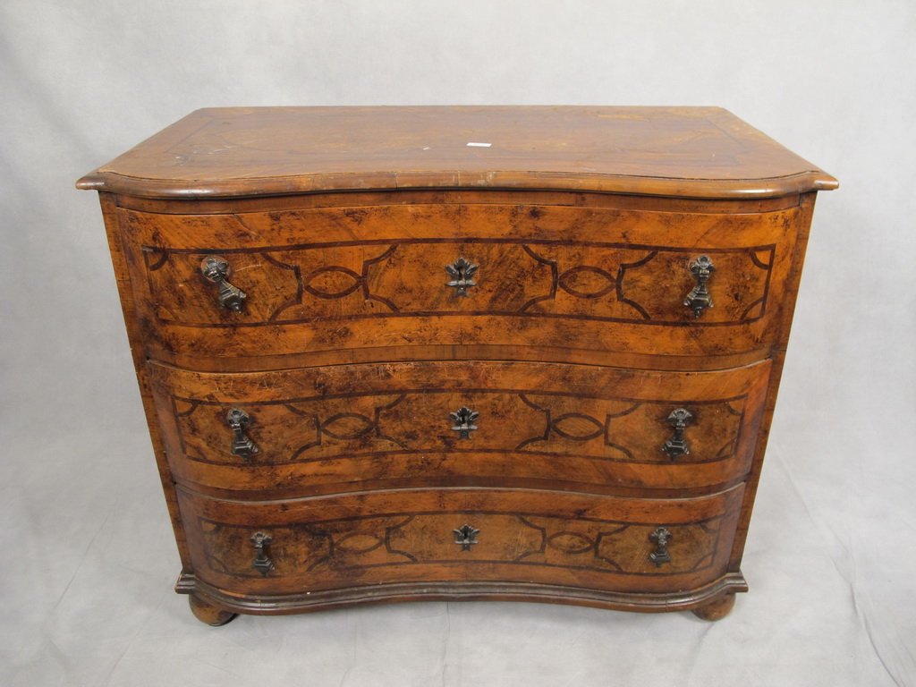 18th/19th C. Italian root veneer chest of drawers (1 of 9)