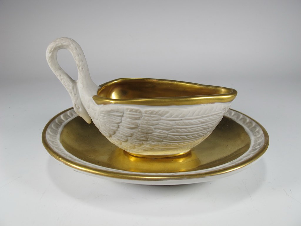 Antique French Sevres porcelain saucer with tray (1 of 6)