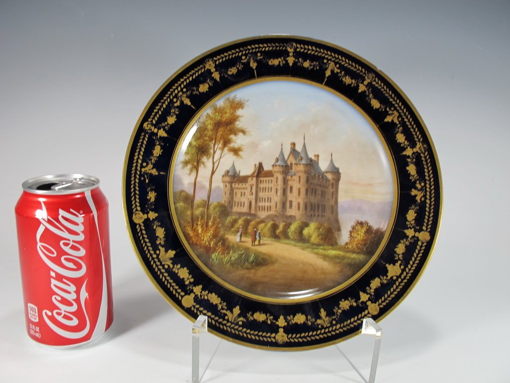 Antique French Sevres porcelain plate, signed (1 of 7)