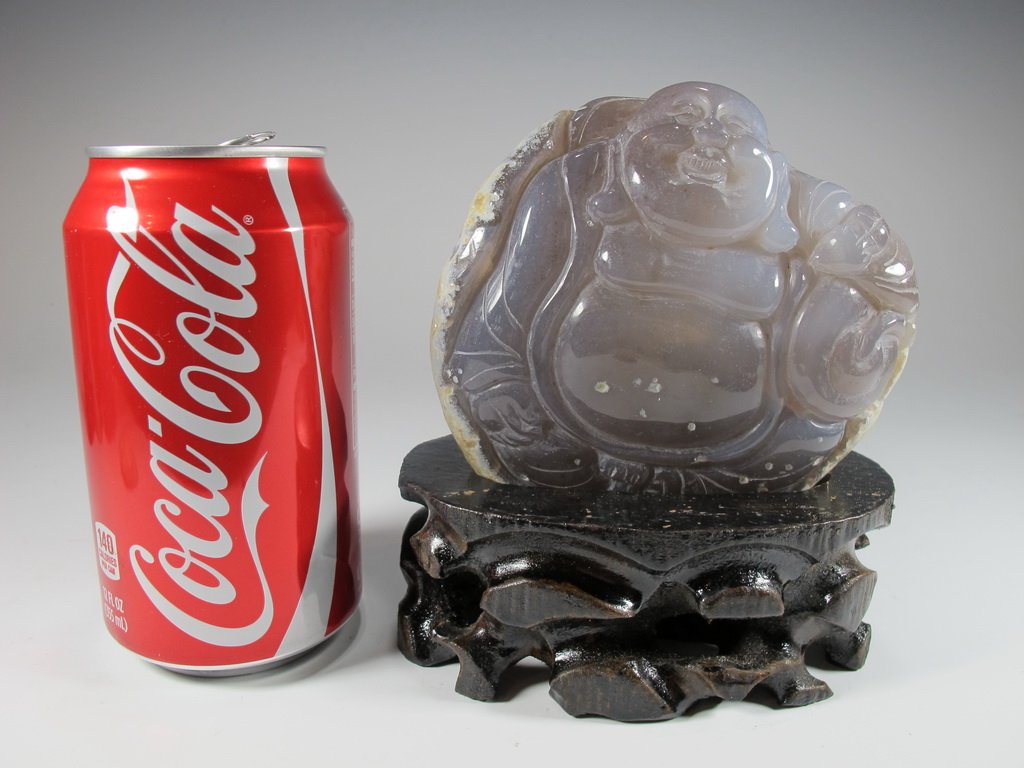 Antique Chinese jade or jadeite Buddha statue (1 of 7)