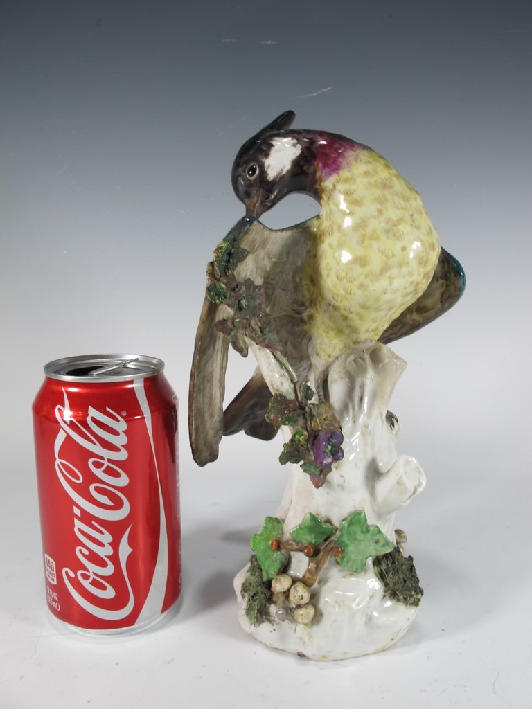 Antique probably German bird porcelain statue (1 of 9)