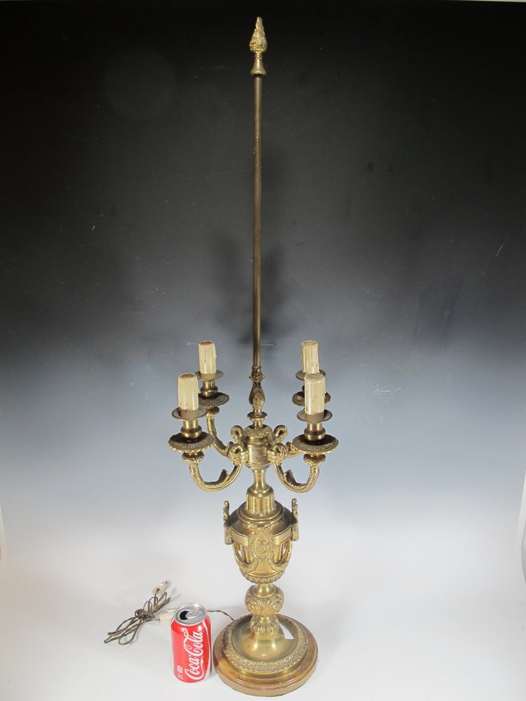 Antique French bronze table lamp (1 of 6)