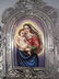 Antique metal & porcelain religious Holy Water font - 3
