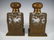 Baccarat style antique French pair of bronze & glass