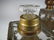 Baccarat style antique French pair of bronze & glass - 6