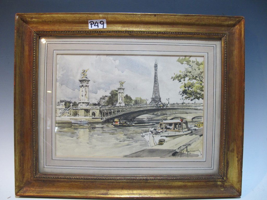 Aldo RAIMONDI (1902-1998) Italian artist watercolor: Aldo RAIMONDI (1902-1998) Italian artist watercolor, signed. 15 1/2” H x 19 1/4” W frame included, 8 7/8” H x 12 5/8” W without frame. Shipping in USA is $ 45.00. International bidders ask for