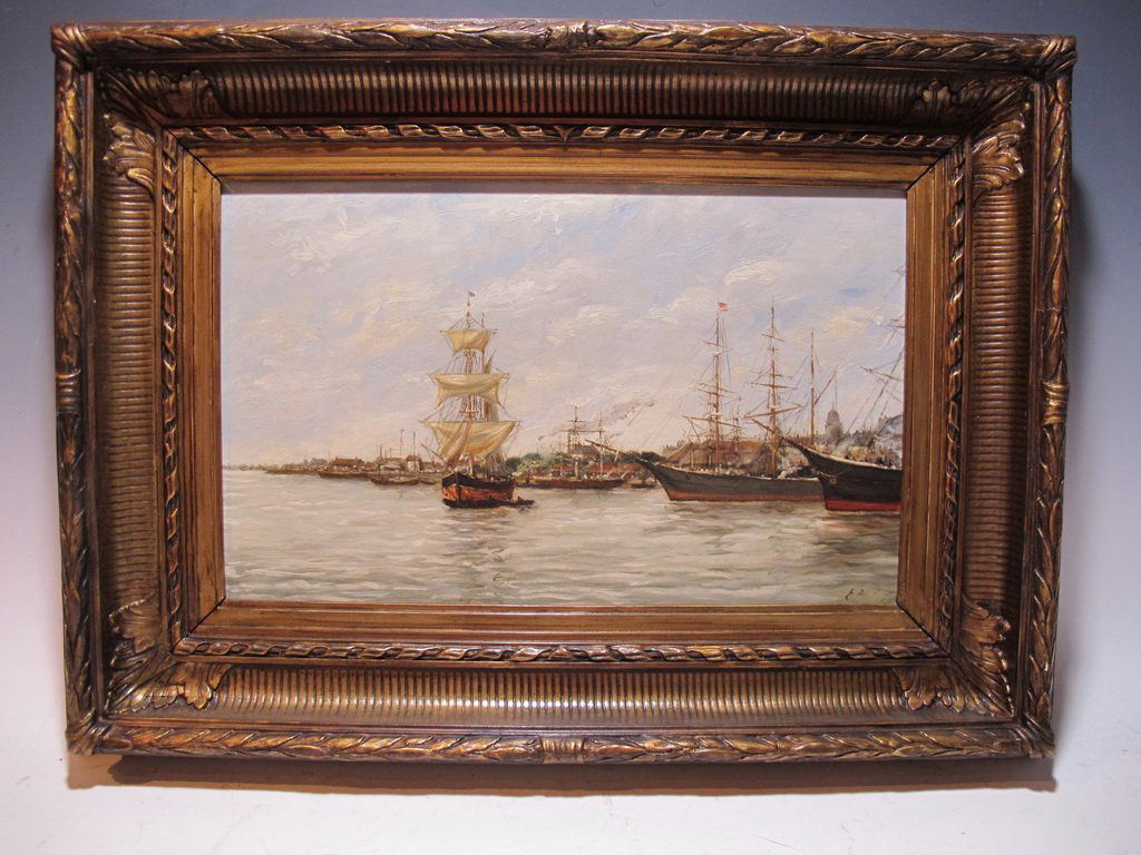 19th C French school oil on wood painting, circa 1890 (1 of 8)