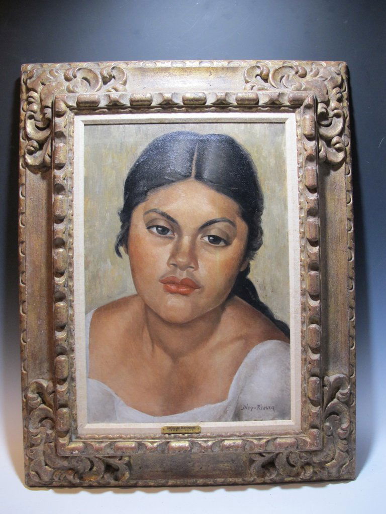 Old Diego RIVERA oil on canvas reproduction (1 of 6)