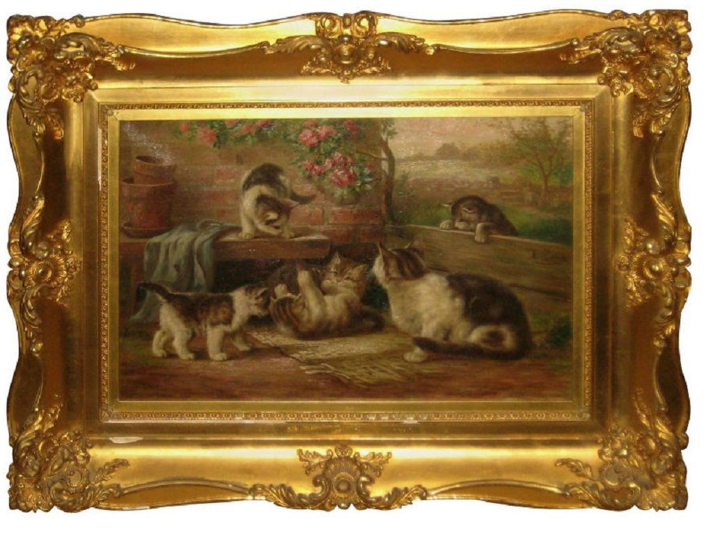 August LAUX (1847-1921) American artist painting (1 of 3)