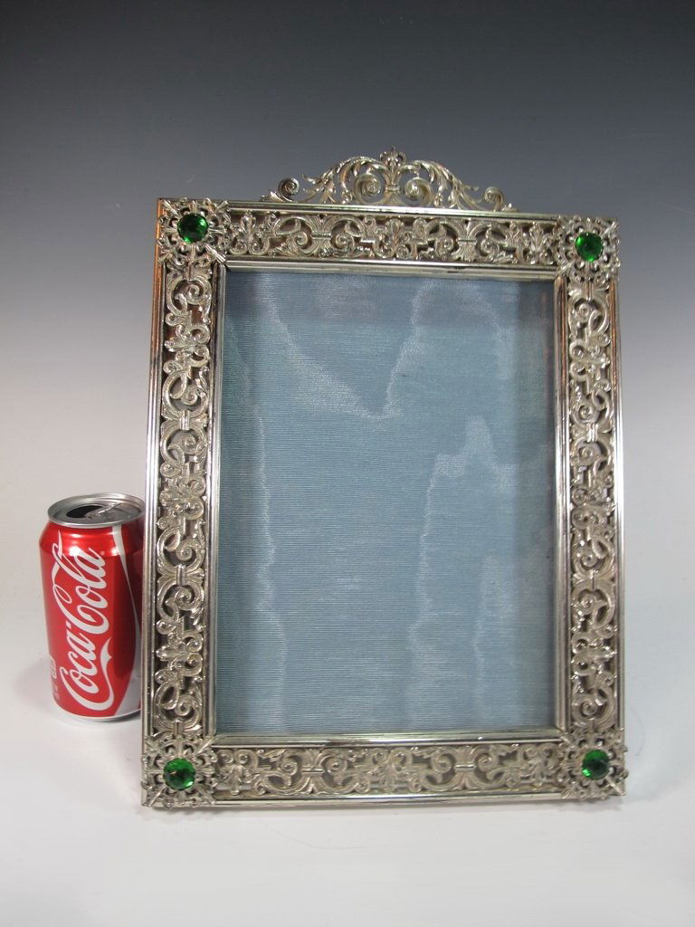 Antique French silverplate picture frame (1 of 7)