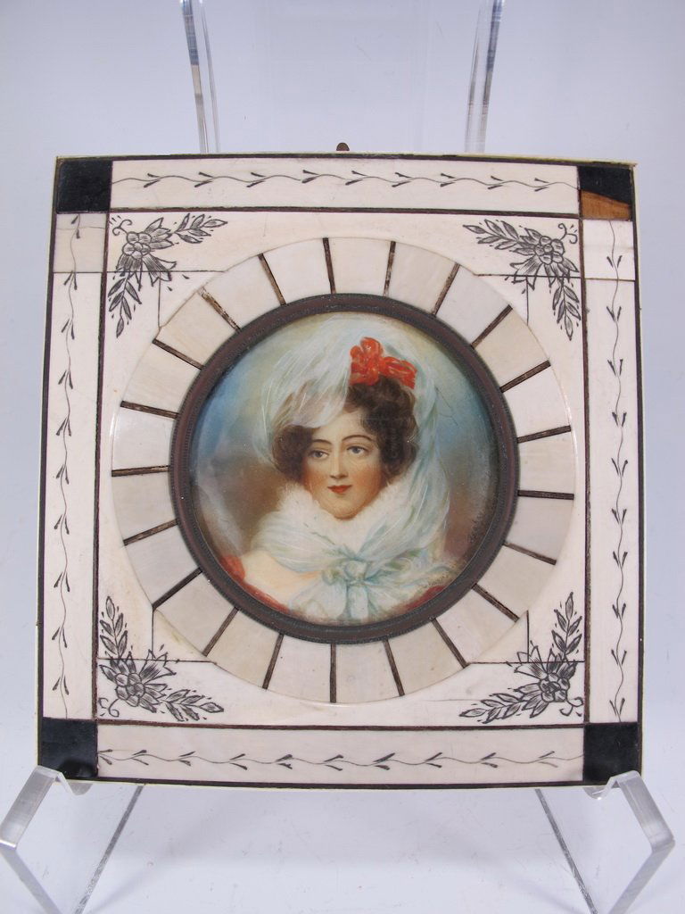 Antique European miniature painting, signed (1 of 5)