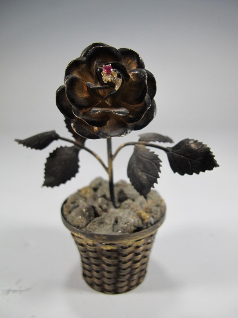 Vintage Rancho Alegre, Taxco, Mexico sterling basket (1 of 5)