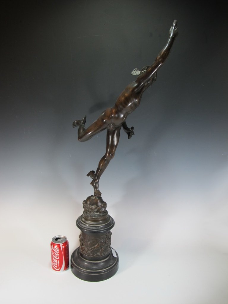 Antique European Mercurio bronze sculpture (1 of 9)