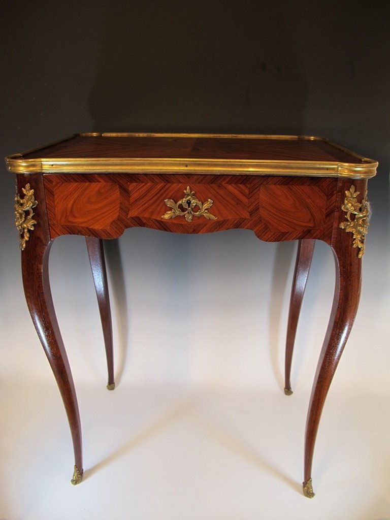 Antique French Linke style ormolu side table (1 of 8)