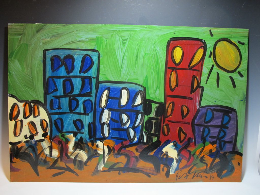 Peter Robert KEIL (1942) German artist painting: Peter Robert KEIL (1942) German artist painting. 24" H x 36" W. Shipping in USA is $ 65.00. International bidders ask for shipping before bid.