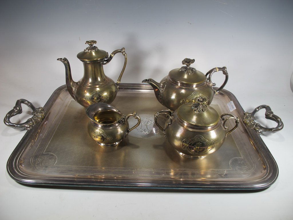Antique French Cristofle tea-coffeepot set (1 of 9)