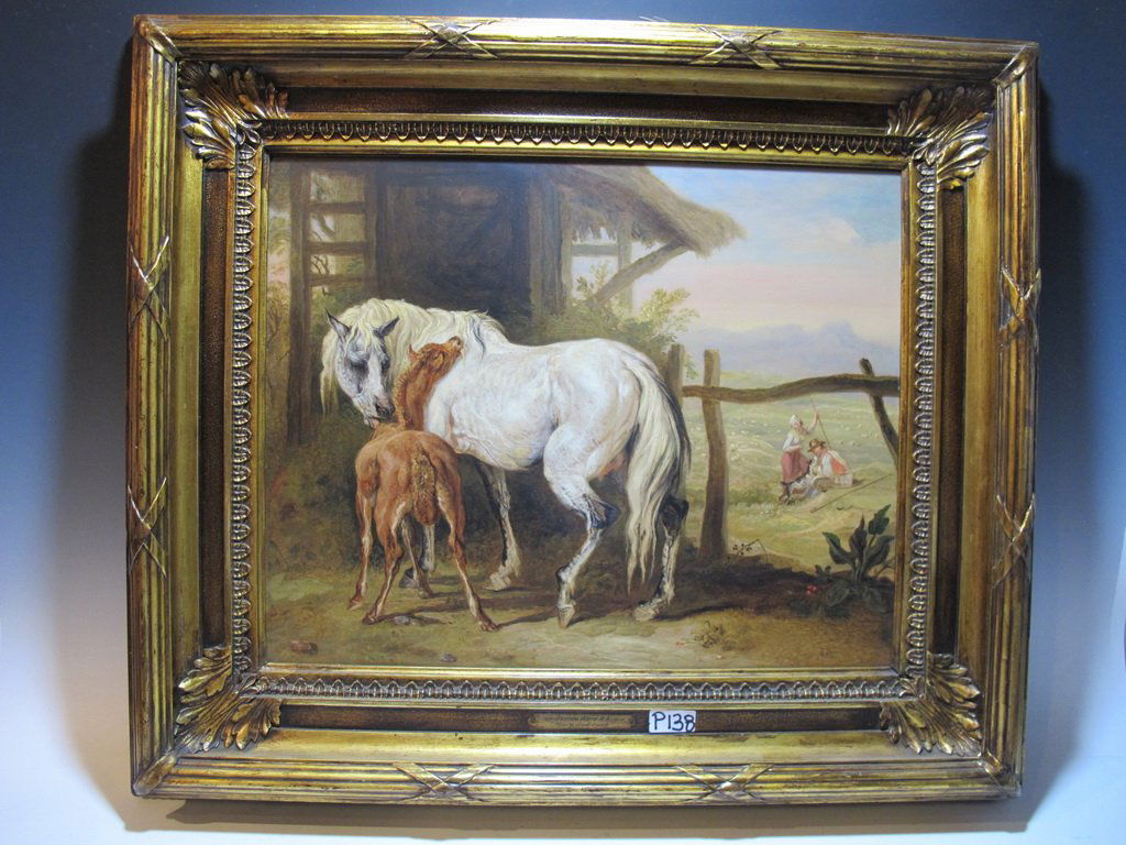James WARD (1769-1859)(Attributed) English artist: James WARD (1769-1859)(Attributed) English artist oil on wood painting, unsigned. 25 3/4” H x 29 3/4” W including frame, 17 1/2” H x 21 1/8” W without frame. Shipping in USA is $ 60.00. Intern