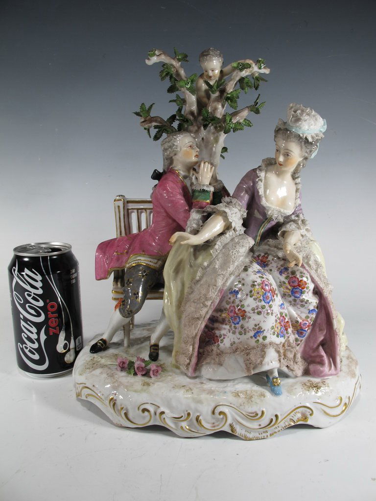 Antique German porcelain group statue (1 of 9)