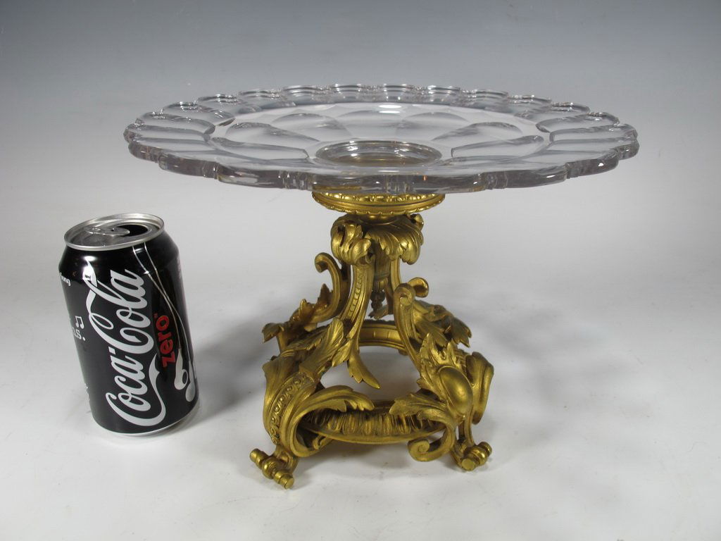 Antique French bronze & glass centerpiece (1 of 6)