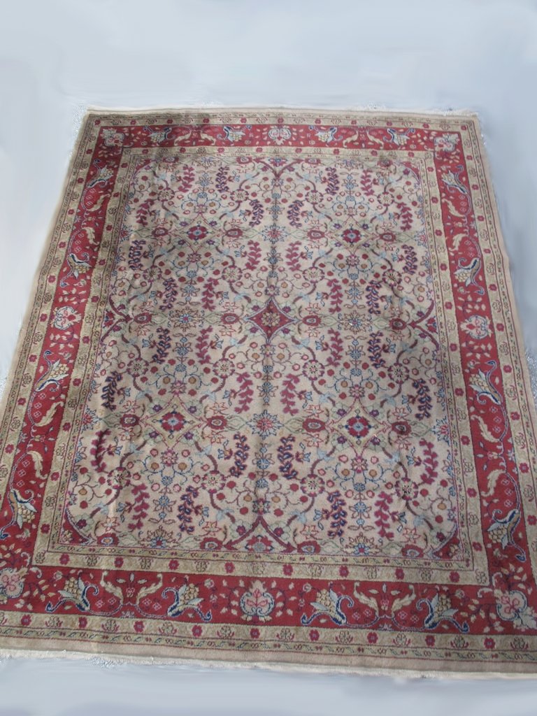 Old Oriental rug: Old Oriental rug. 118” H x 97” W. Shipping in USA is $ 70.00. International bidders ask for shipping before bid.