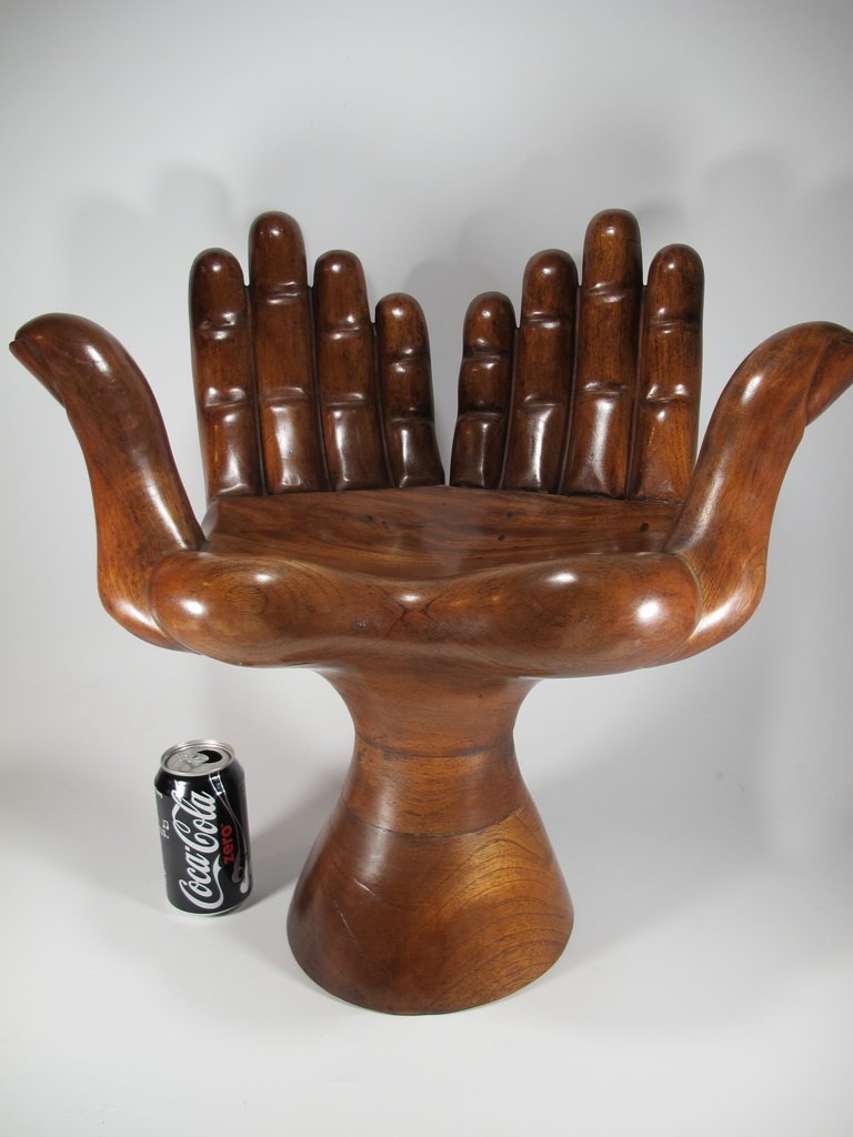 Pedro FRIEDEBERG hand carved wood small chair (1 of 7)