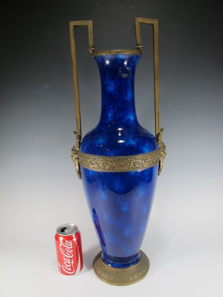 Art deco French Sevres porcelain & bronze urn (1 of 8)