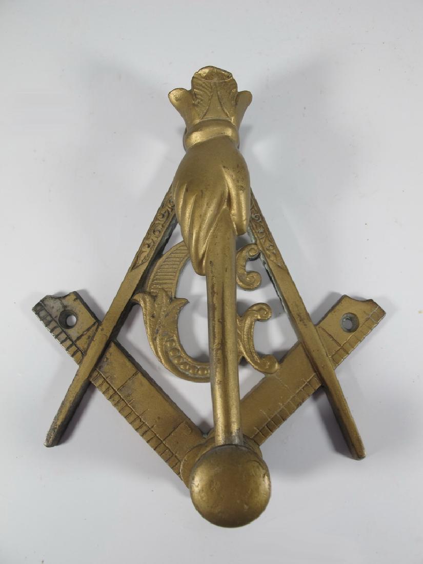Antique Masonic bronze door knocker