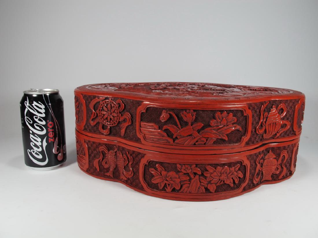 Vintage huge Chinese cinnabar box (1 of 7)