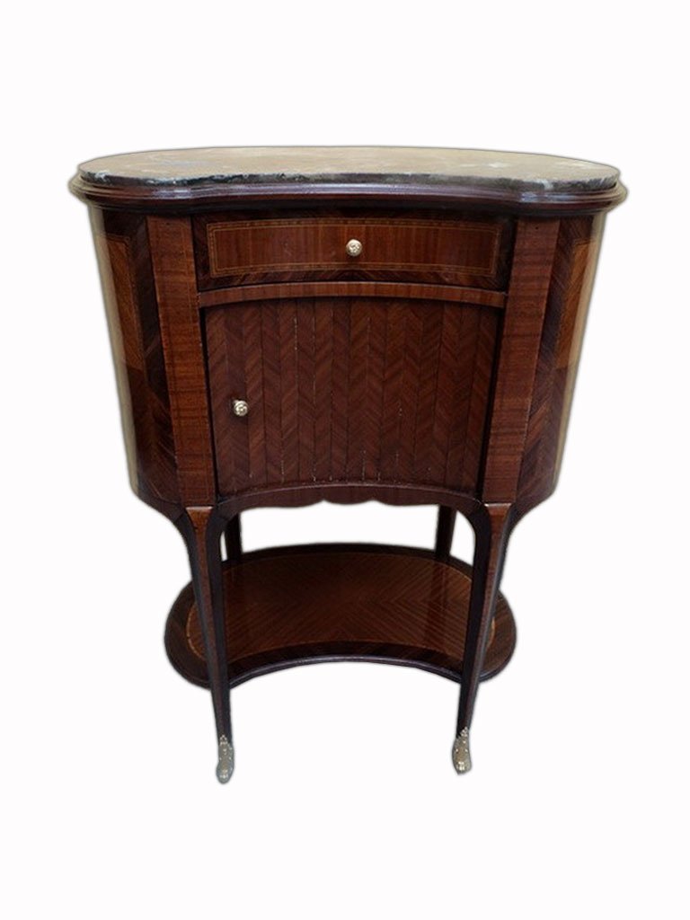 French Louis XVI kidney shape side table (1 of 9)