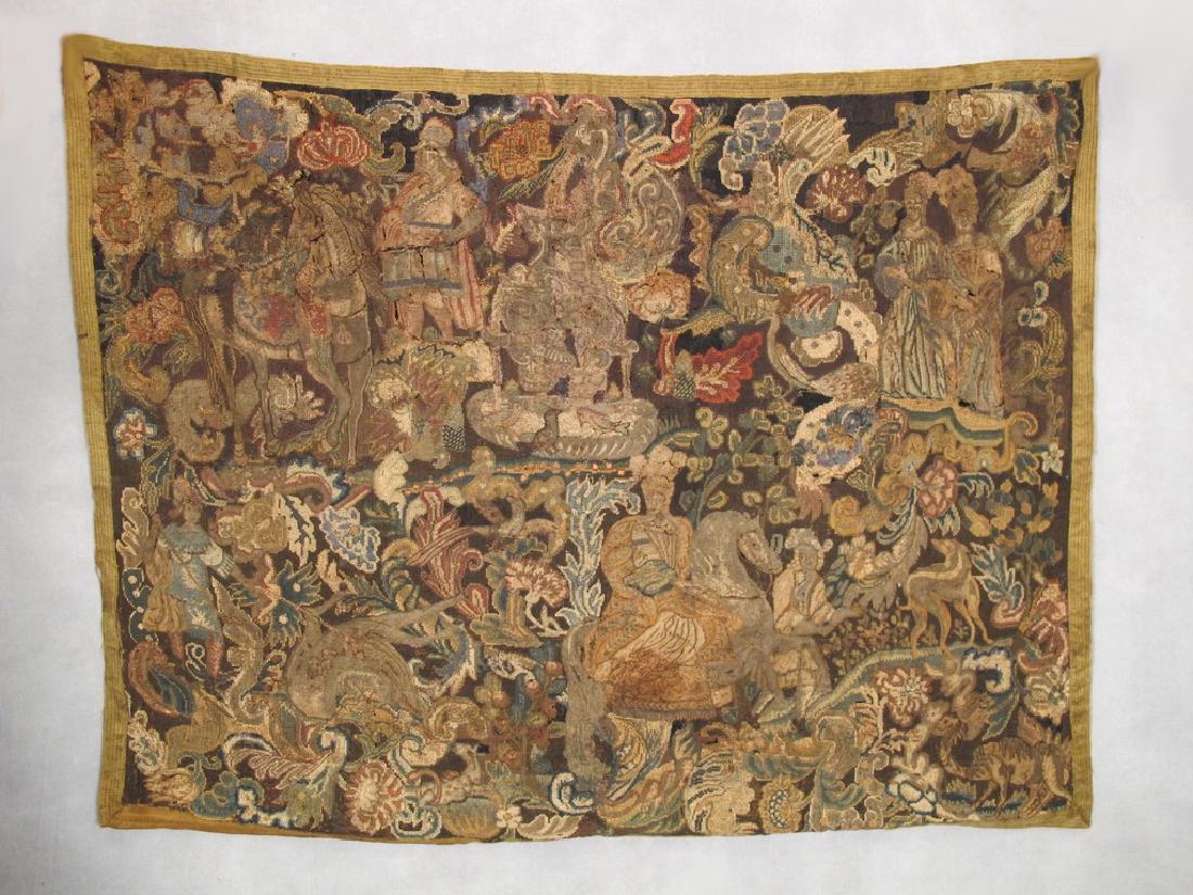 Antique French Aubusson style tapestry (1 of 6)