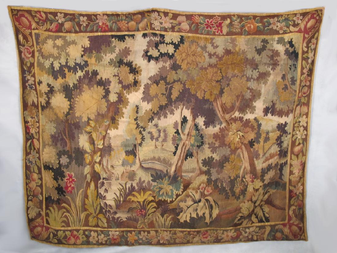 Antique French Aubusson style tapestry (1 of 5)