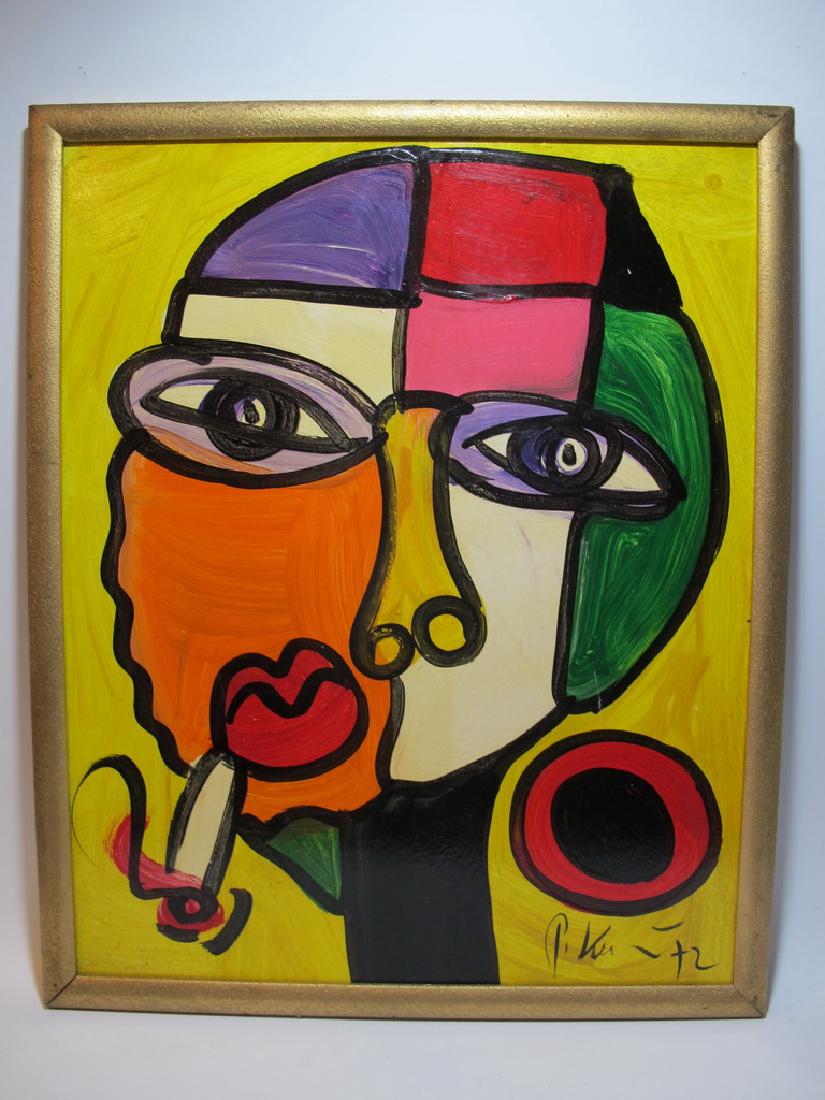 Peter Robert KEIL (1942) German artist painting: Peter Robert KEIL (1942) German artist oil on masonite painting. 29 1/2” H x 24 1/4” W. Shipping in USA is $ 70.00. International bidders ask for shipping before bid.