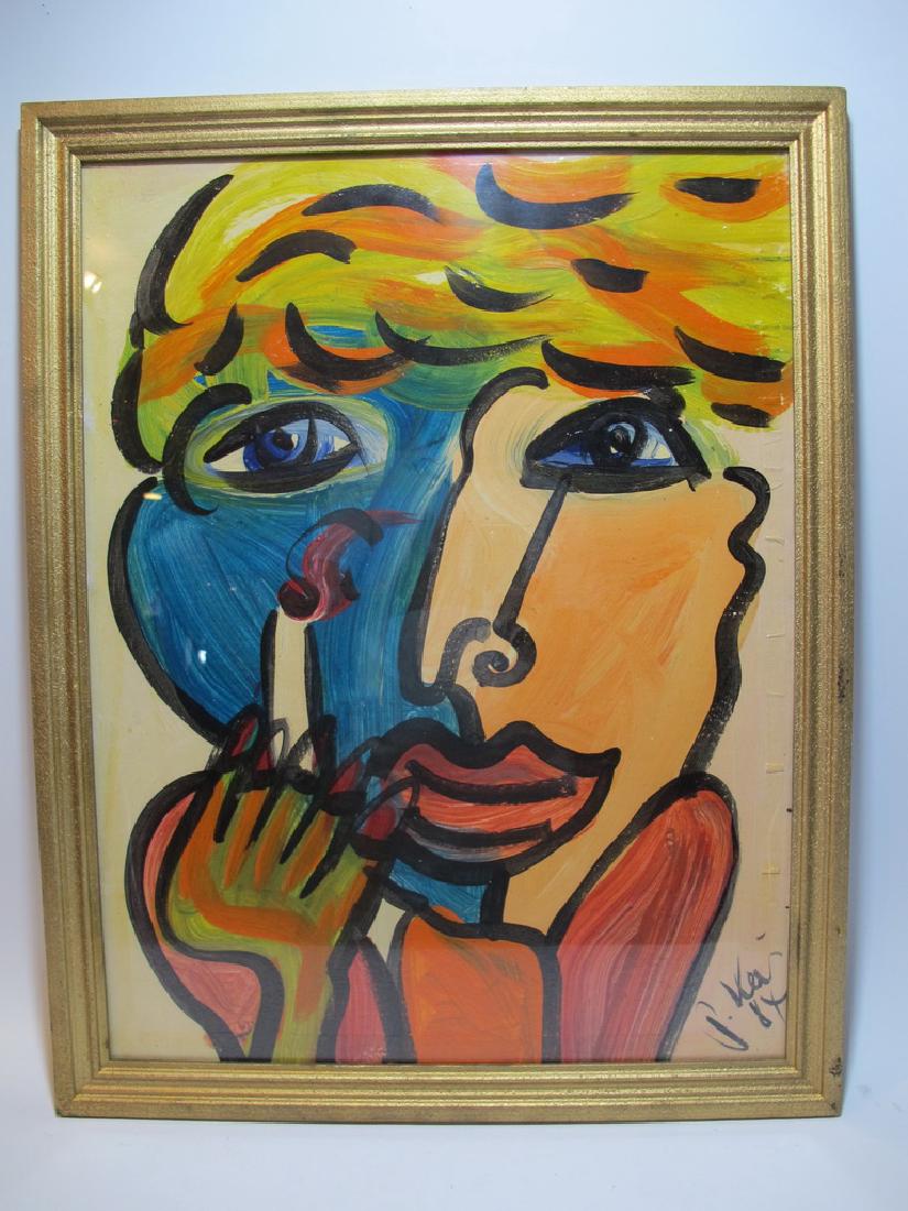 Peter Robert KEIL (1942) German artist painting: Peter Robert KEIL (1942) German artist oil on board painting. 28 1/2” H x 23 7/8” W. Shipping in USA is $ 70.00. International bidders ask for shipping before bid.