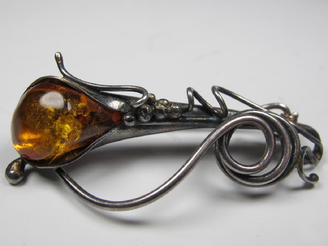 Cognac Baltische Amber Zilveren Hanger