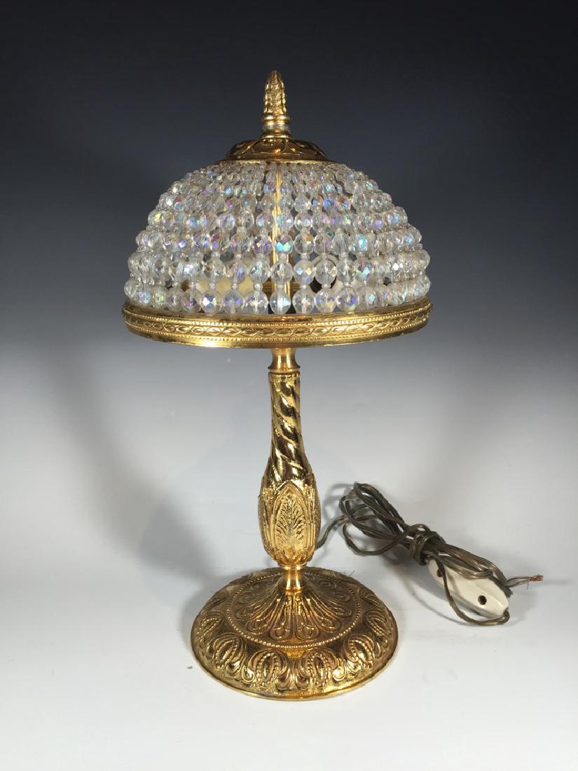 Old French bronze & glass table lamp (1 of 7)