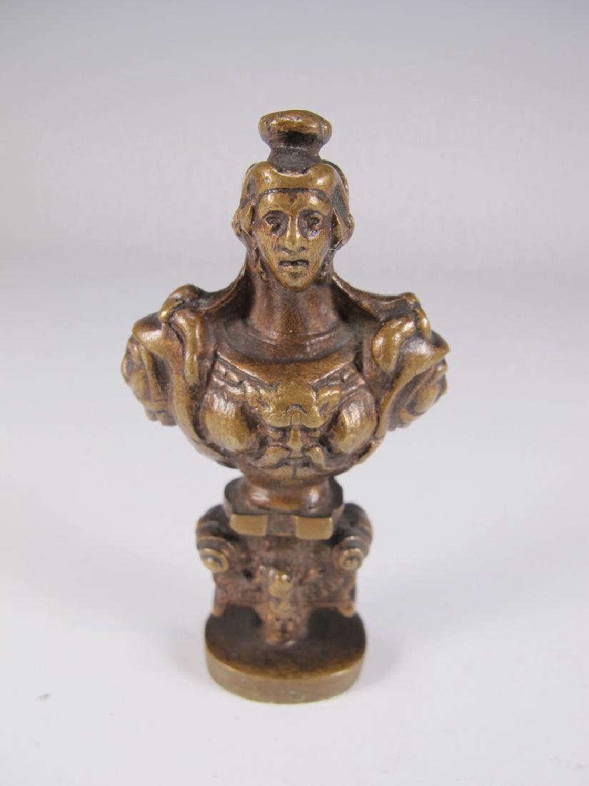 Antique French small bronze seal (1 of 5)