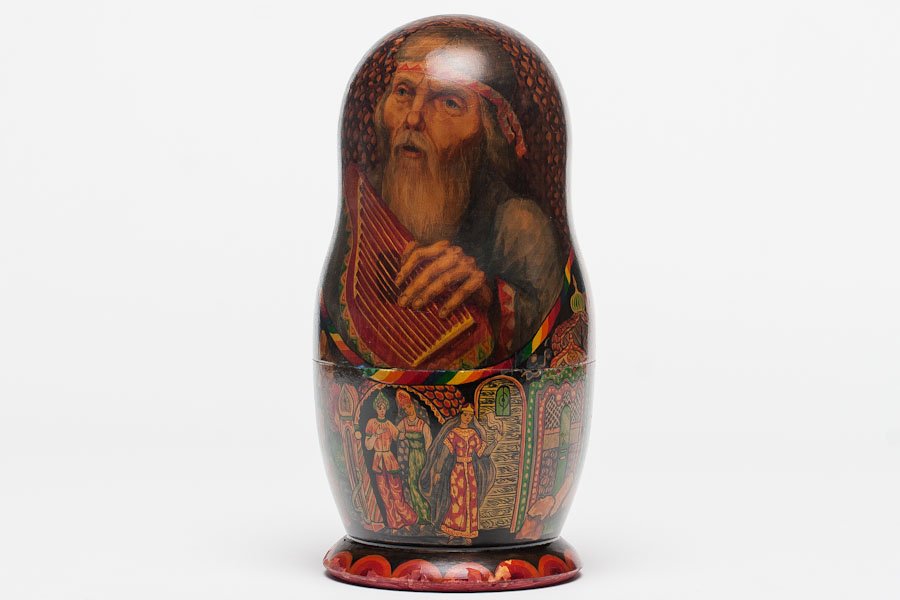 A Russian Nesting Dolls, Matryoshka: A Russian nesting dolls, matryoshka. SIZE: H 10 1/4 in (26 cm).