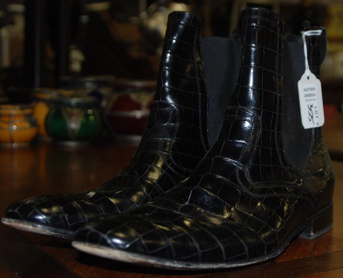 Salvatore Ferragamo Black Leather Boots Size 10 1/2: Size 10 1/2