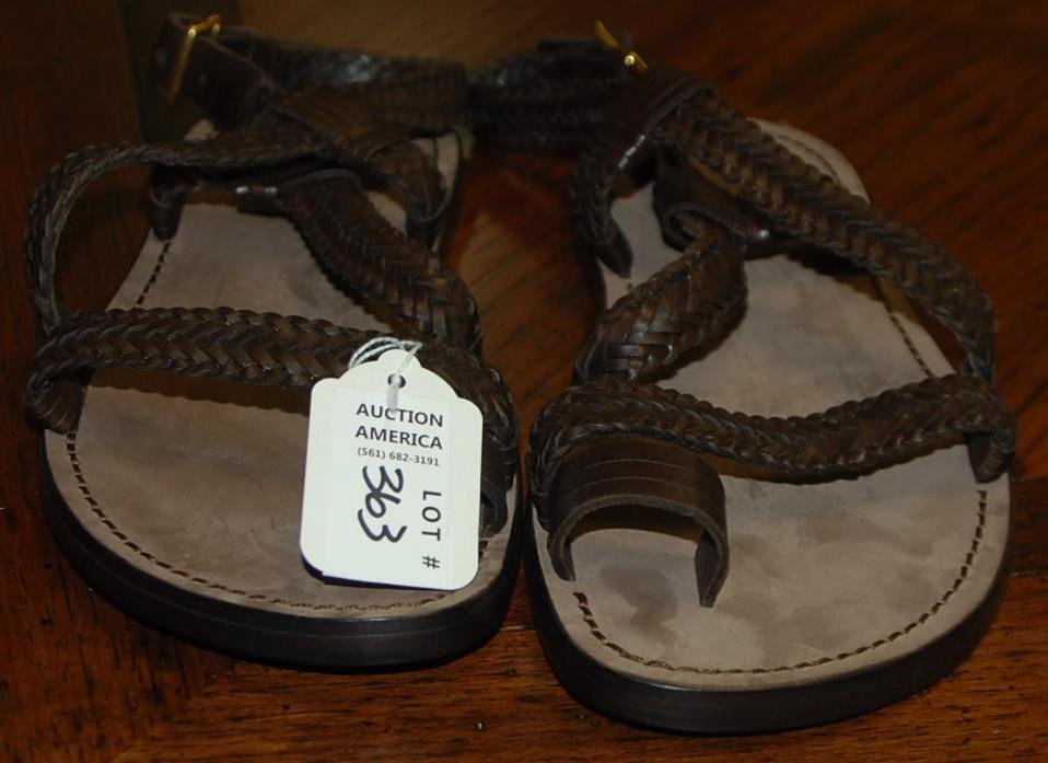 Tom Ford Brown Leather Sandals Size 10 1/2: Size 10 1/2