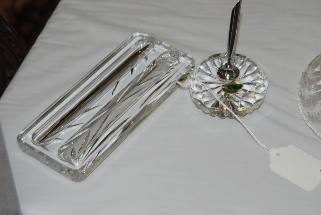 2 Pcs. Waterford Pen Holders with Pen: Pen Holders