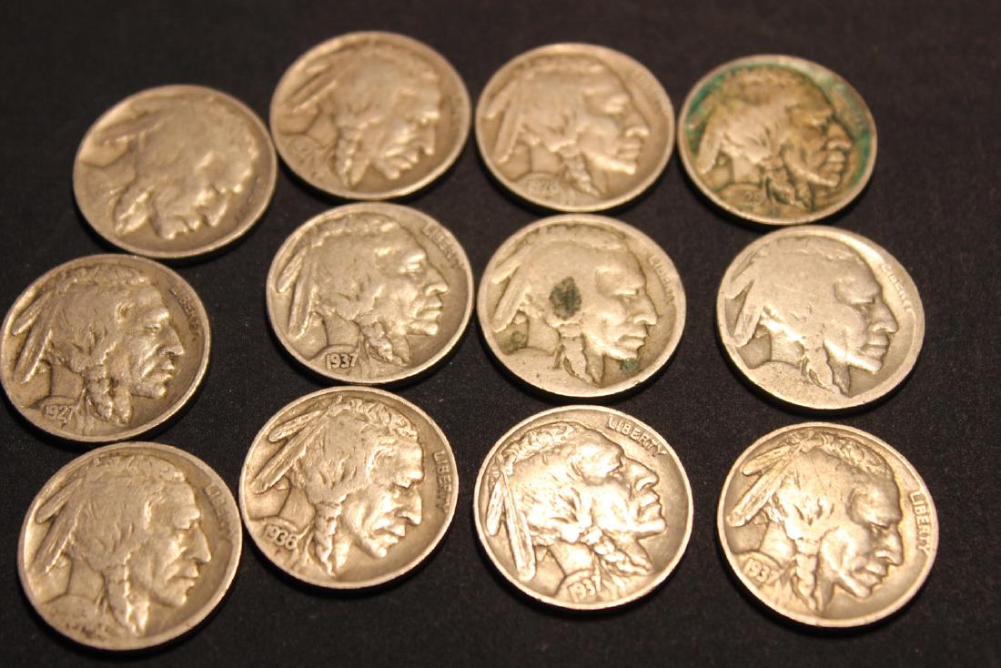 12 BUFFALO NICKELS - GOOD FILLERS (1 of 1)