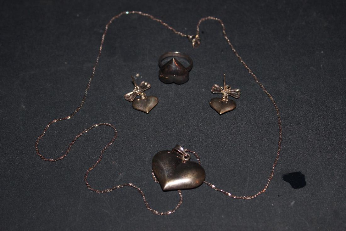 4 PIECE SET - NECKLACE, RING AND EARRINGS - ALL IN (1 of 2)