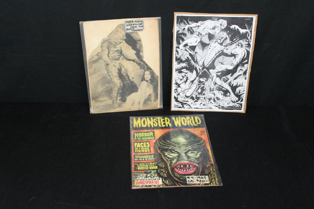 MONSTER WORLD MAGAZINE #4 1965 GOOD - CREATURE COVER (1 of 4)