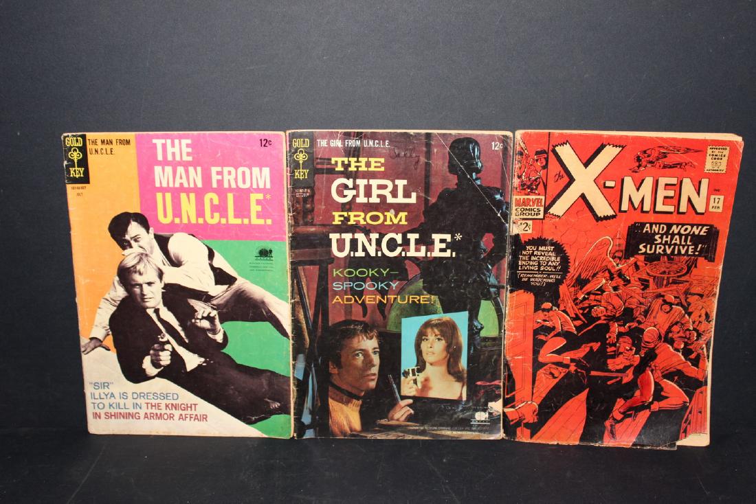 3 COMICS - MAN FROM UNCLE 1968 FAIR- GIRL FROM UNCLE: 3 COMICS - MAN FROM UNCLE 1968 FAIR- GIRL FROM UNCLE 1967 FAIR- X-MEN #17 1966 POOR